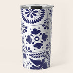 Mexican Talavera Blue Tiles Pattern by Akbaly Travel Mug Gallery Image 1