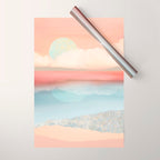 Mint Moon Beach Wrapping Paper Gallery Image 1