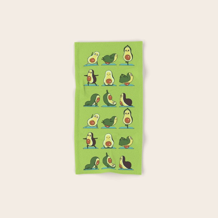 Avocado Yoga Hand & Bath Towel Gallery Image 1