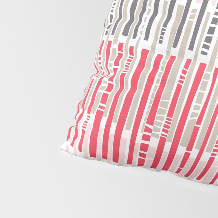City life geometrics beams pearl pink Pillow Sham Gallery Image 4