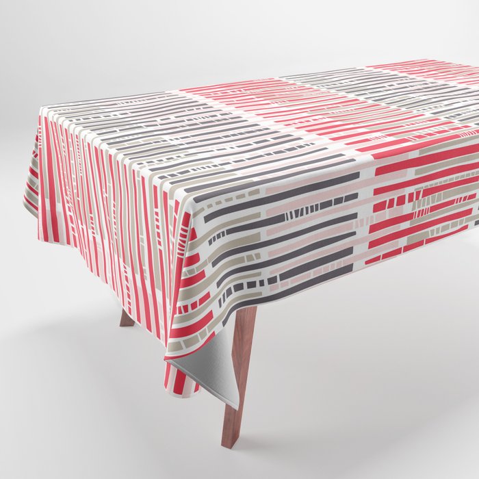 City life geometrics beams pearl pink Tablecloth Gallery Image 1