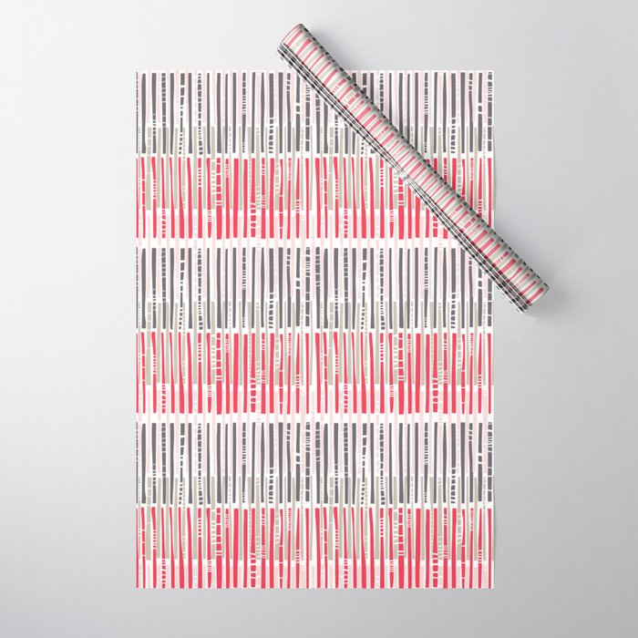 City life geometrics beams pearl pink Wrapping Paper Gallery Image 1