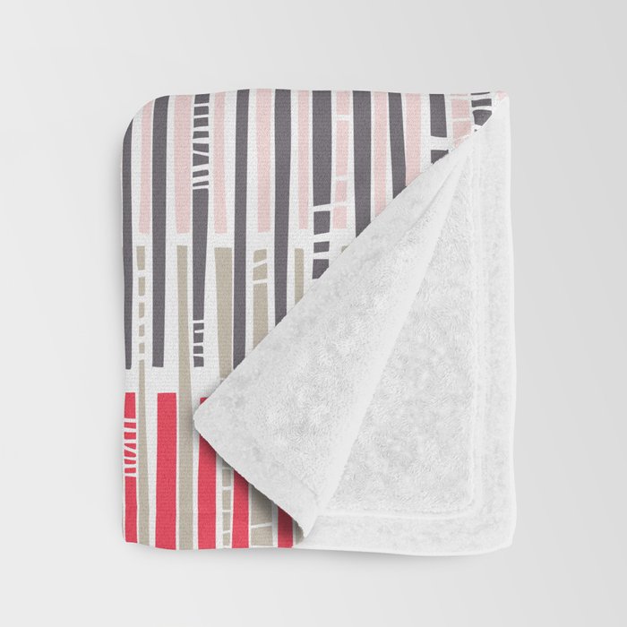 City life geometrics beams pearl pink Throw Blanket Gallery Image 3