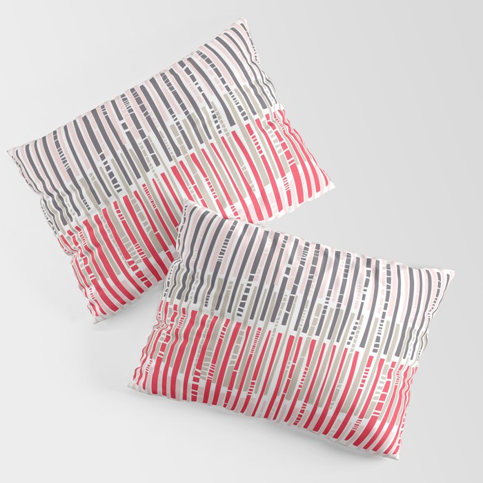 City life geometrics beams pearl pink Pillow Sham Gallery Image 3