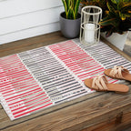 City life geometrics beams pearl pink Outdoor Rug Gallery Image 2