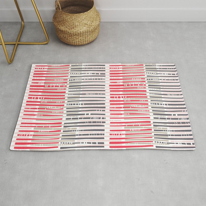 City life geometrics beams pearl pink Rug Gallery Image 1