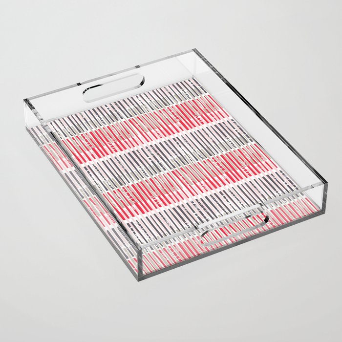 City life geometrics beams pearl pink Acrylic Tray Gallery Image 1