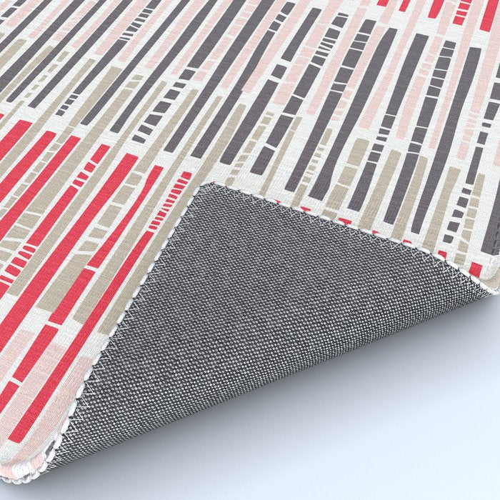 City life geometrics beams pearl pink Rug Gallery Image 4