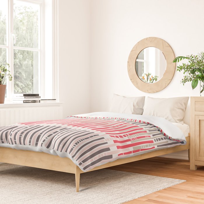 City life geometrics beams pearl pink Duvet Cover Gallery Image 2