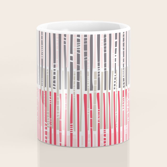 City life geometrics beams pearl pink Coffee Mug Gallery Image 4
