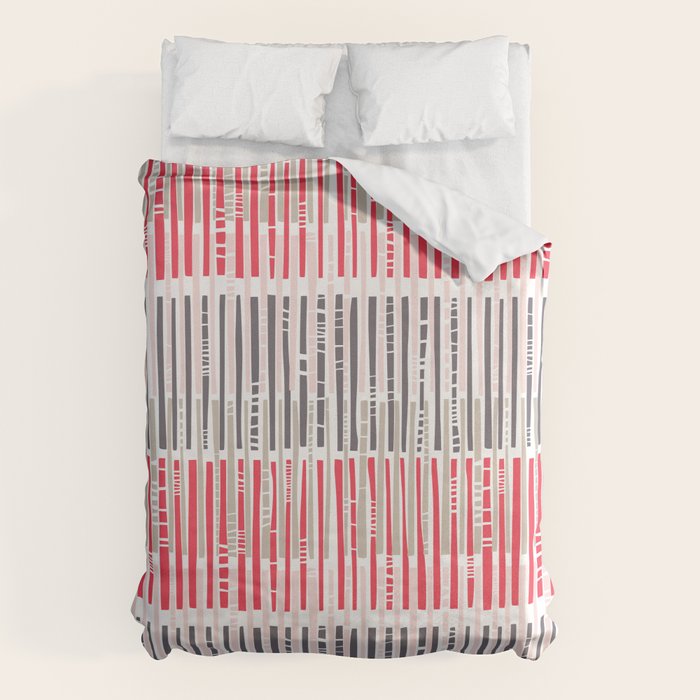 City life geometrics beams pearl pink Duvet Cover Gallery Image 1
