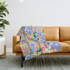 Pure Joy - colorful Floral  Throw Blanket Gallery Image 1