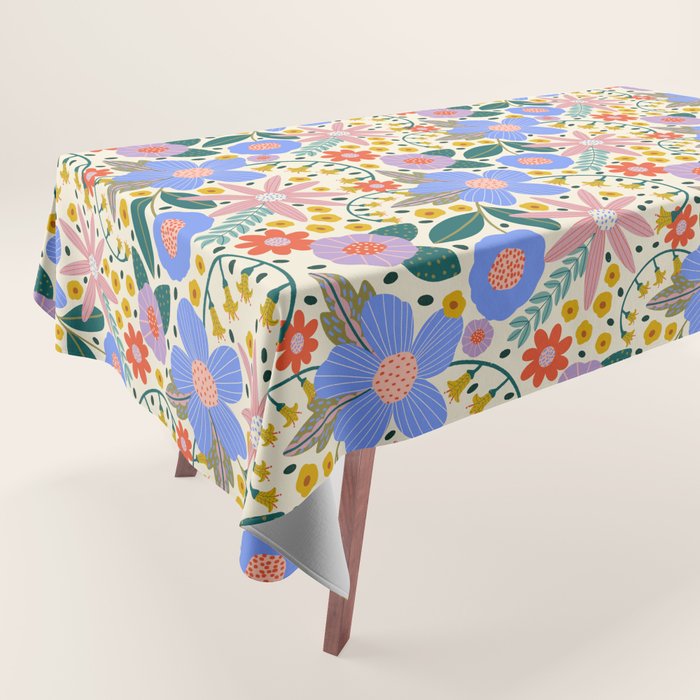 Pure Joy - colorful Floral  Tablecloth Gallery Image 1