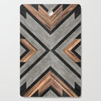 Urban Tribal Pattern No.2 - Concrete and Wood Cutting Board Gallery Image 1