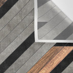 Urban Tribal Pattern No.2 - Concrete and Wood Wall Tapestry Gallery Image 3