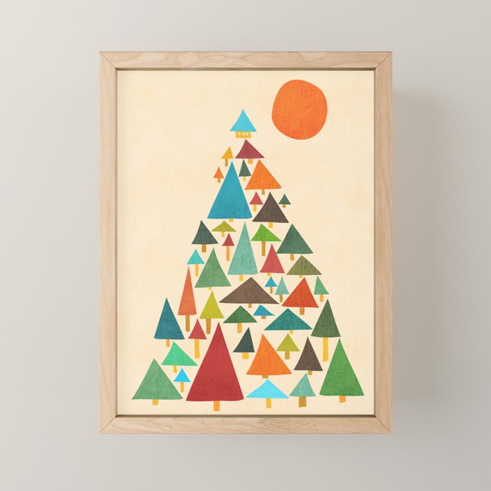 The house at the pine forest Mini Art Print Gallery Image 1