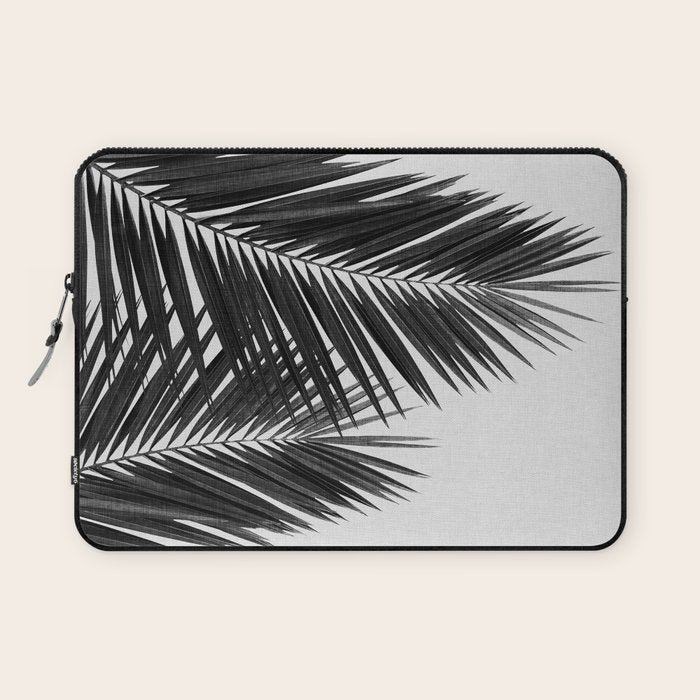 Palm Leaf Black & White II Laptop Sleeve Gallery Image 1
