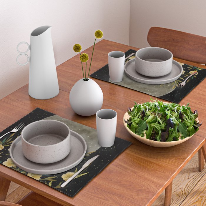 Moon Greeting- Yellow Evening Primrose Placemat Gallery Image 2