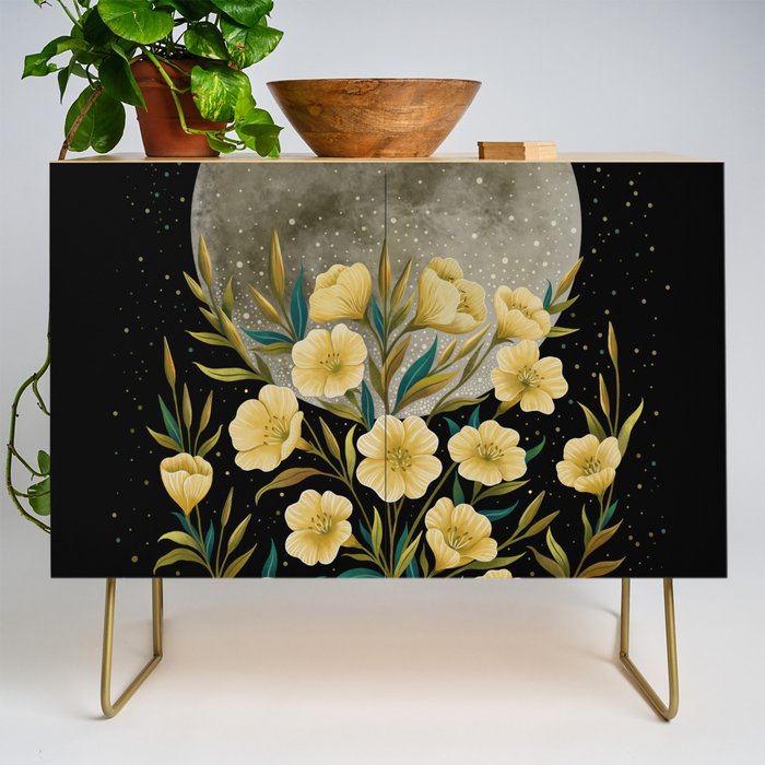 Moon Greeting- Yellow Evening Primrose Credenza Gallery Image 1
