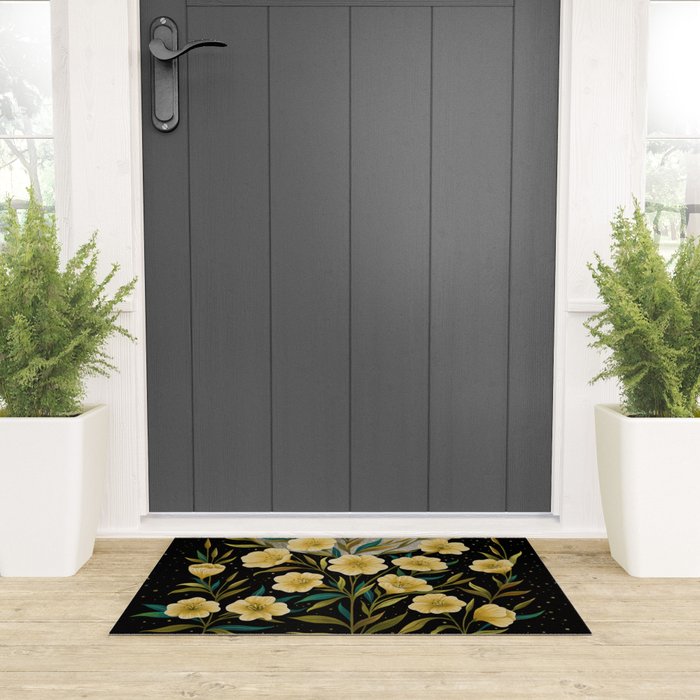 Moon Greeting- Yellow Evening Primrose Welcome Mat Gallery Image 3