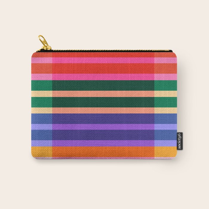 Color Block Stripes Carry All Pouch Gallery Image 1