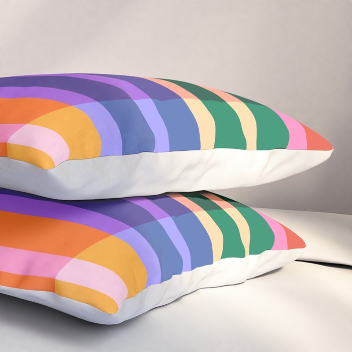 Color Block Stripes Pillow Sham Gallery Image 3
