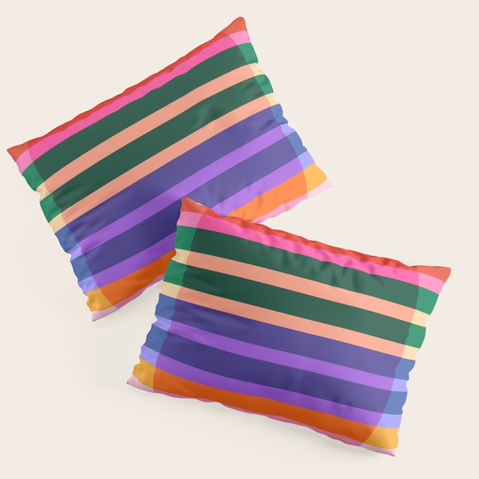 Color Block Stripes Pillow Sham Gallery Image 3