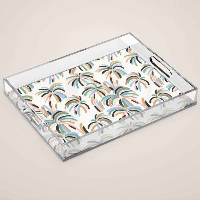 Rainbow Palm Acrylic Tray Gallery Image 1