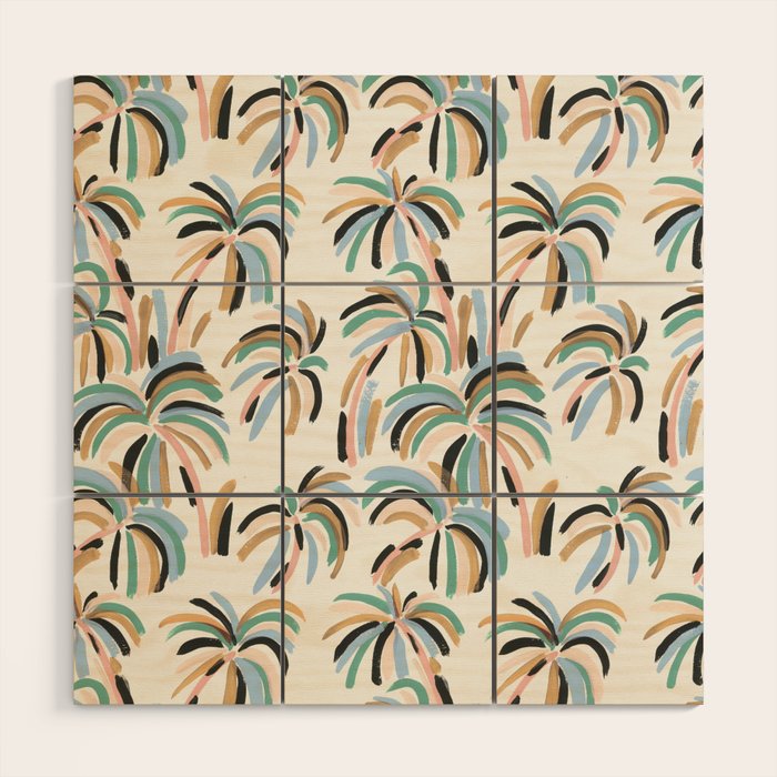 Rainbow Palm Wood Wall Art Gallery Image 1