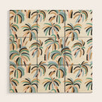 Rainbow Palm Wood Wall Art Gallery Image 1
