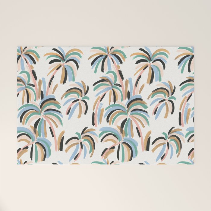 Rainbow Palm Welcome Mat Gallery Image 1