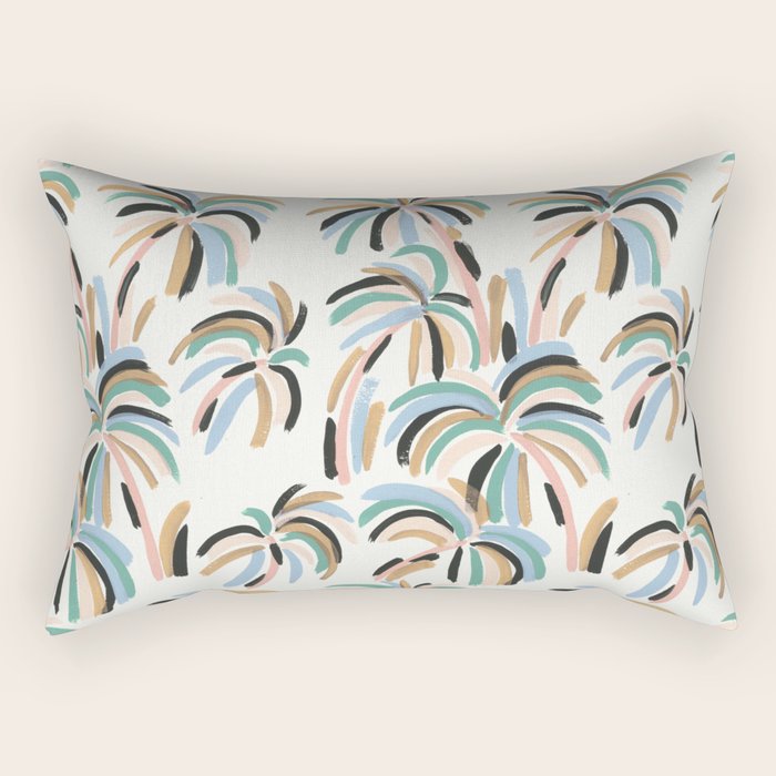 Rainbow Palm Rectangular Pillow Gallery Image 1