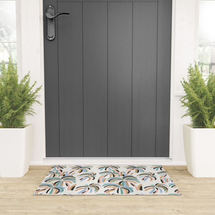 Rainbow Palm Welcome Mat Gallery Image 3