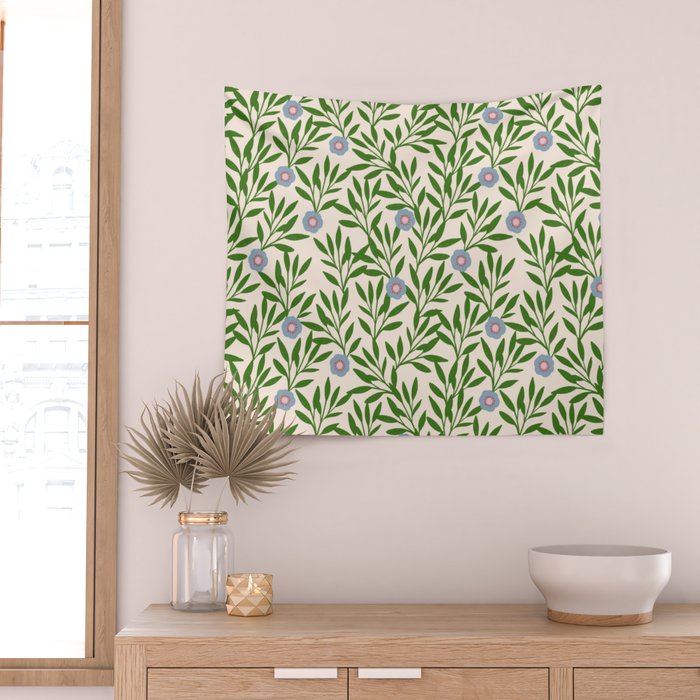 Leaf Vine Pattern  Wall Tapestry Gallery Image 2