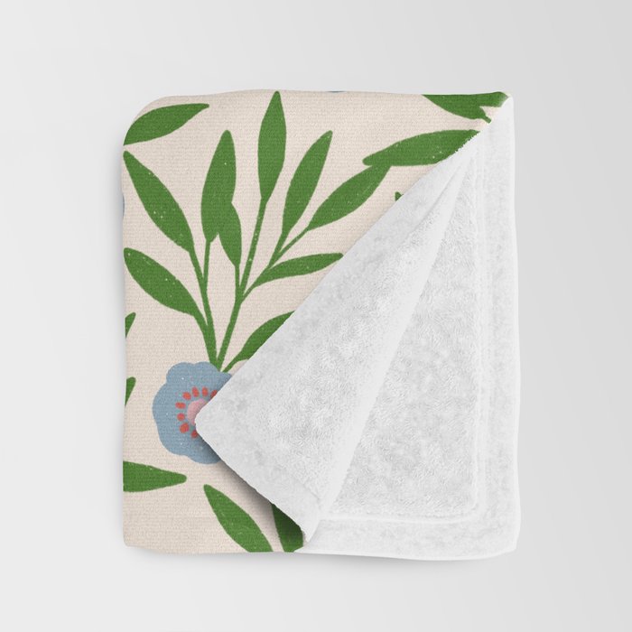 Leaf Vine Pattern  Throw Blanket Gallery Image 3