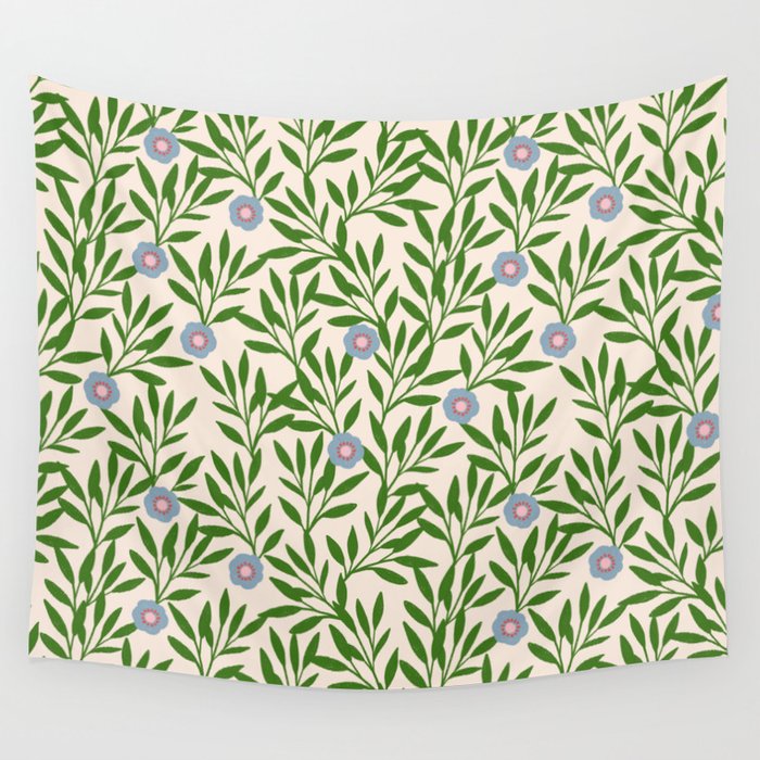 Leaf Vine Pattern  Wall Tapestry Gallery Image 4