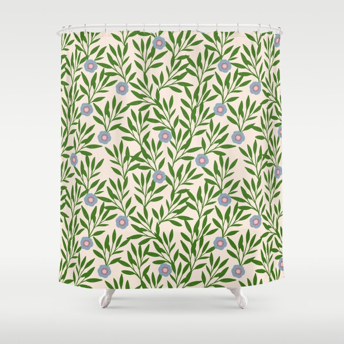 Leaf Vine Pattern  Shower Curtain Gallery Image 1