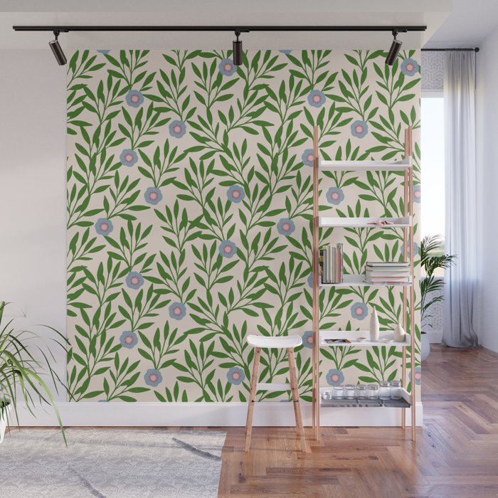 Leaf Vine Pattern  Wall Mural Gallery Image 1