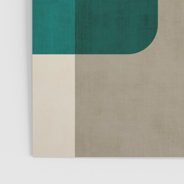 Teal Orange Modern MCM Minimalist Artwork Poster Gallery Image 3