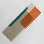 Teal Orange Modern MCM Minimalist Artwork Yoga Mat Gallery Image 1