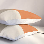 Teal Orange Modern MCM Minimalist Artwork Pillow Sham Gallery Image 3