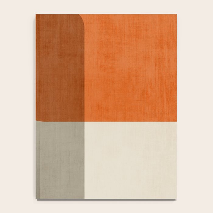 Teal Orange Modern MCM Minimalist Artwork Notebook Gallery Image 4