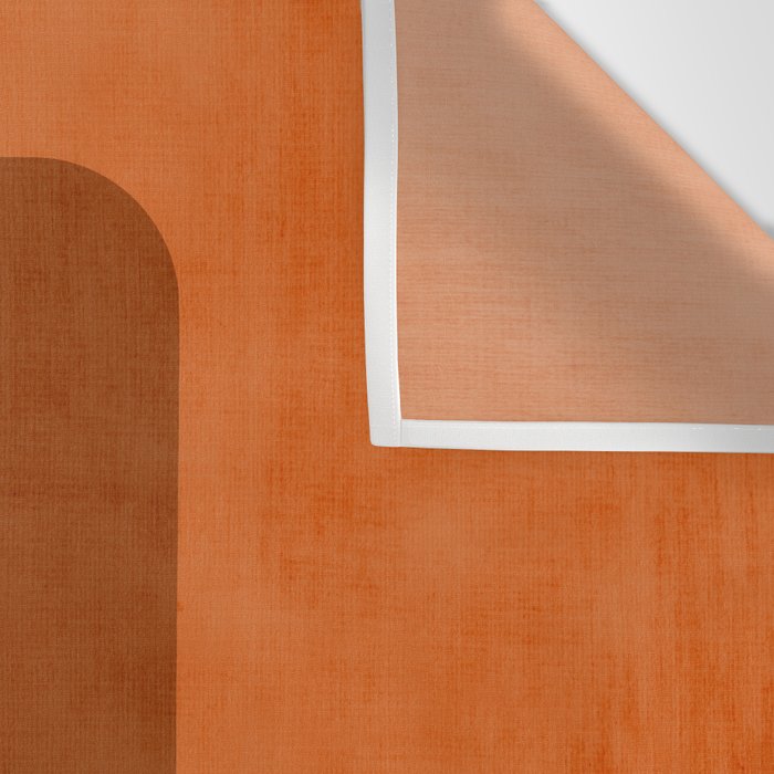 Teal Orange Modern MCM Minimalist Artwork Wall Tapestry Gallery Image 3