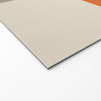 Teal Orange Modern MCM Minimalist Artwork Welcome Mat Gallery Image 2