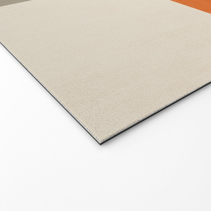 Teal Orange Modern MCM Minimalist Artwork Welcome Mat Gallery Image 2