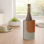 Teal Orange Modern MCM Minimalist Artwork Wine Chiller Gallery Image 4