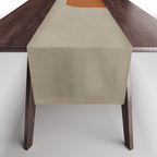 Teal Orange Modern MCM Minimalist Artwork Table Runner Gallery Image 1