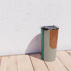 Teal Orange Modern MCM Minimalist Artwork Travel Mug Gallery Image 4