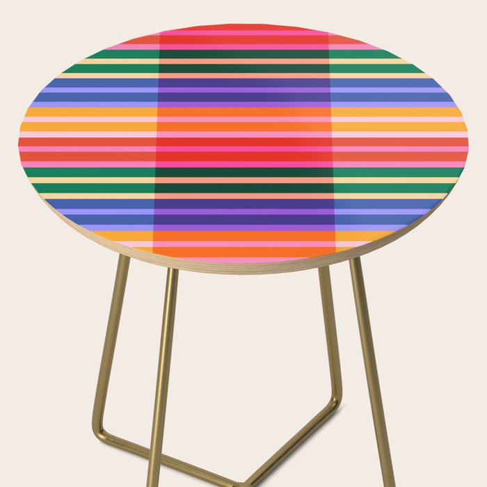 Color Block Stripes Side Table Gallery Image 2