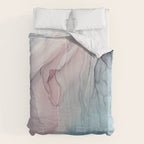 Calming Pastel Flow- Blush, grey and blue Duvet Cover Gallery Image 6